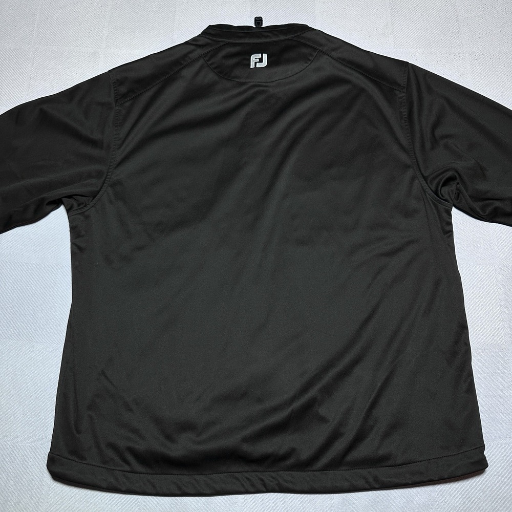 FootJoy FJ Jacket Mens Size Large Black Softshell Performance Pockets Full Zip - Picture 7 of 13